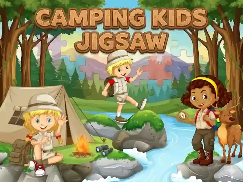 שפּיל Camping kids jigsaw אָנליין