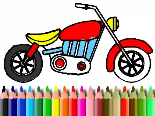 שפּיל Back To School: Motorbike Coloring אָנליין