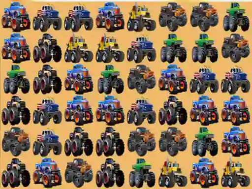 שפּיל Monsters Trucks Match 3 אָנליין