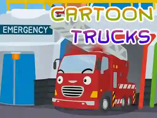 שפּיל Cartoon Trucks Jigsaw אָנליין