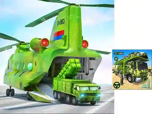 שפּיל US Army Cargo Transport Truck Driving אָנליין
