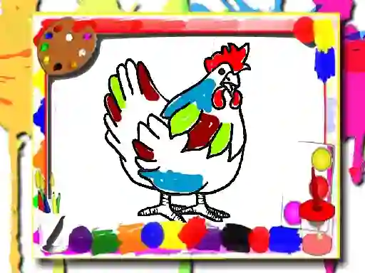 שפּיל Chicken Coloring Book אָנליין