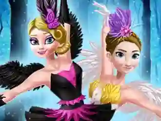 שפּיל Ellie and Annie Black Swan and White Swan אָנליין
