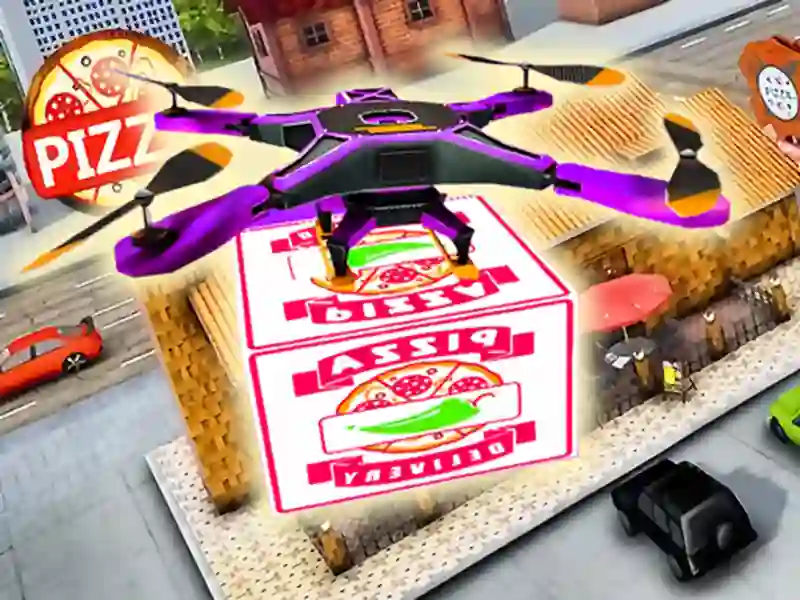 שפּיל Drone Pizza Delivery Simulator אָנליין