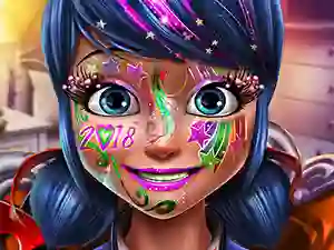 שפּיל Dotted girl new year makeup אָנליין