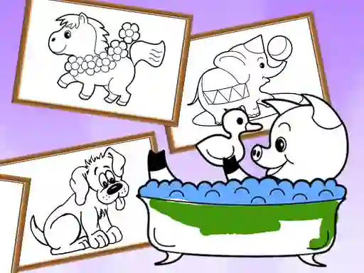 שפּיל Cartoon Coloring for Kids Animals אָנליין