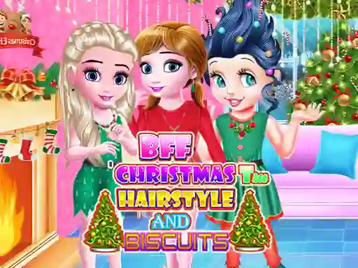 שפּיל BFF Christmas Tree Hairstyle and Biscuits אָנליין