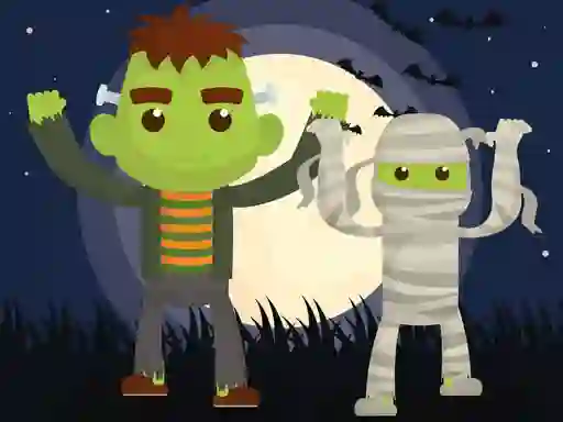 שפּיל Vampires and Frankenstein Coloring אָנליין