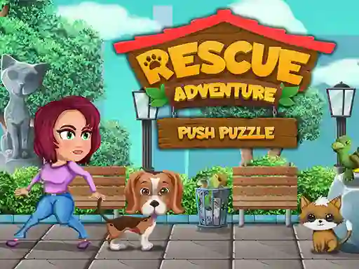 שפּיל Rescue Adventure Push Puzzle אָנליין