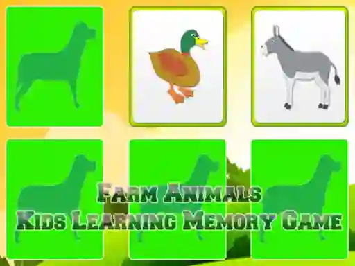 שפּיל Farm Animals Kids Learning  Memory אָנליין