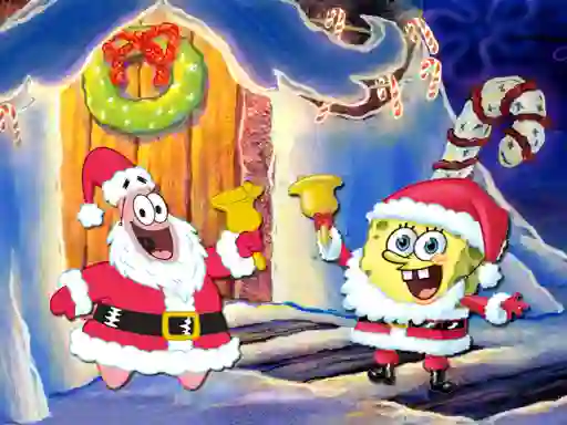 שפּיל SpongeBob Christmas Jigsaw Puzzle אָנליין