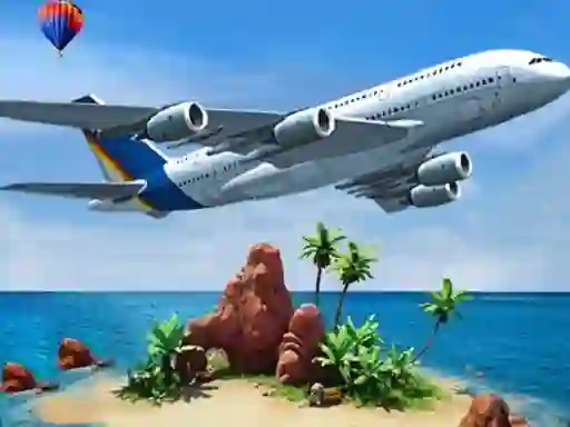 שפּיל Air plane Simulator Island Travel אָנליין