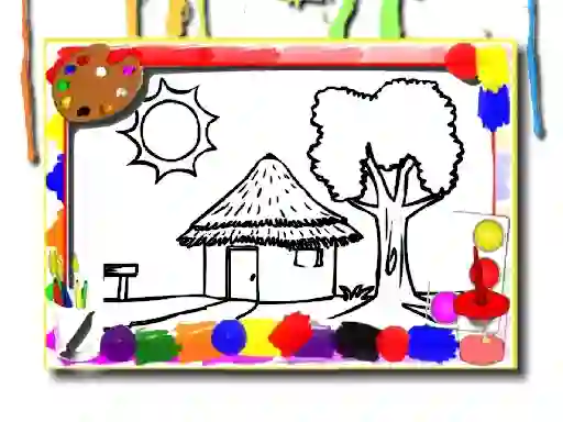 שפּיל Back To School: House Coloring Book אָנליין