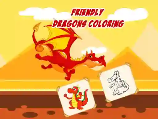 שפּיל Friendly Dragons Coloring אָנליין