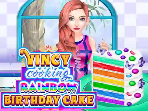שפּיל Vincy Cooking Rainbow Birthday Cake אָנליין