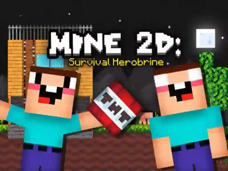 שפּיל Mine 2D Survival Herobrine אָנליין