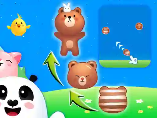 שפּיל Animal Merge: Bubble Shooter אָנליין