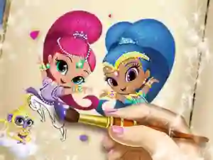 שפּיל Shimmer And Shine Coloring Book אָנליין