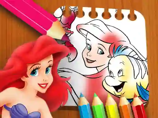 שפּיל The Little Mermaid Coloring Book אָנליין
