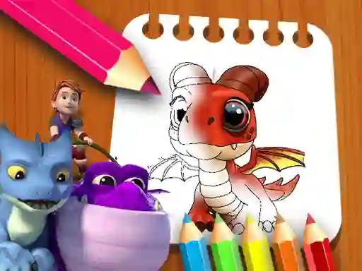 שפּיל Dragon Rescue Riders Coloring Book אָנליין