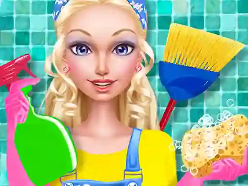שפּיל Fashion Doll House Cleaning אָנליין