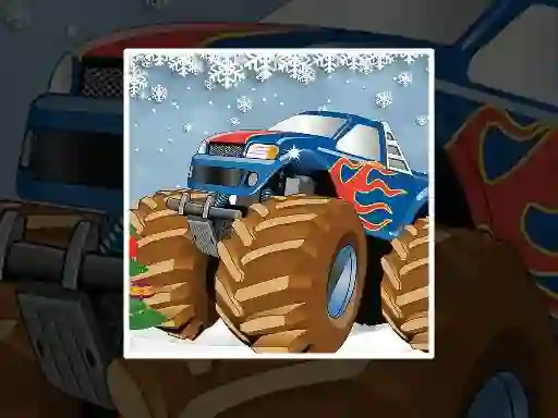 שפּיל Winter Monster Truck Puzzles אָנליין