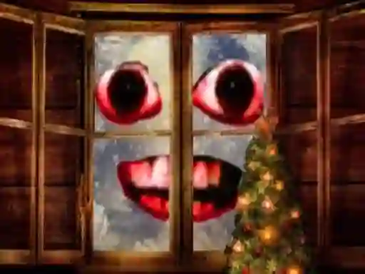 שפּיל New Year: Santa Claus outside the window אָנליין
