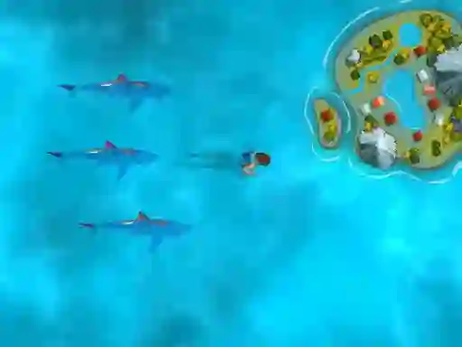 שפּיל Survive the Sharks אָנליין