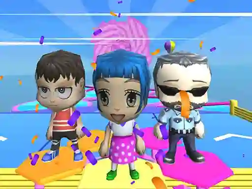 שפּיל Fall Guys And Girls Chibi Race Knockdown Multiplay אָנליין