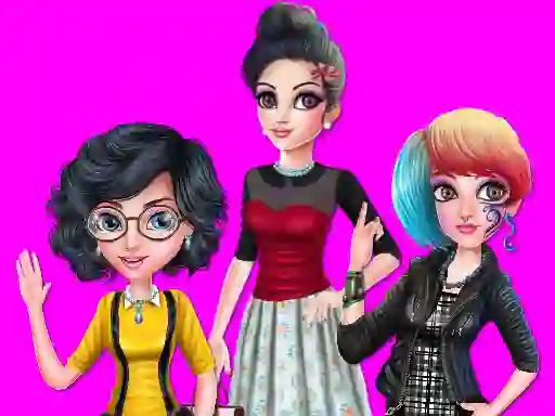 שפּיל College Girl Squad Fashion Dressup אָנליין