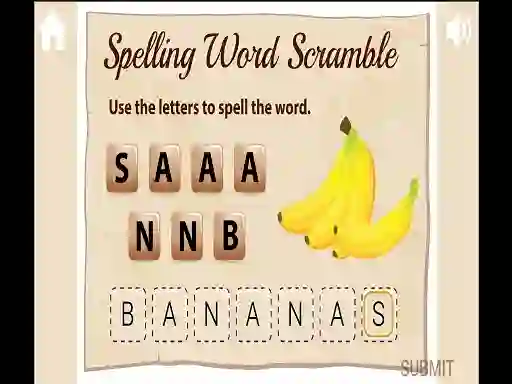 שפּיל Spelling Word Scramble אָנליין