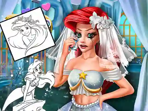 שפּיל Coloring Book for Ariel Mermaid אָנליין