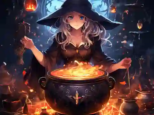 שפּיל Anime girls Witchcraft אָנליין