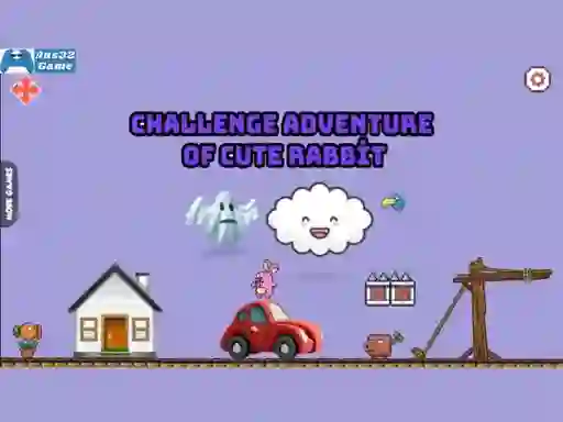 שפּיל Challenge adventure of cute rabbit אָנליין