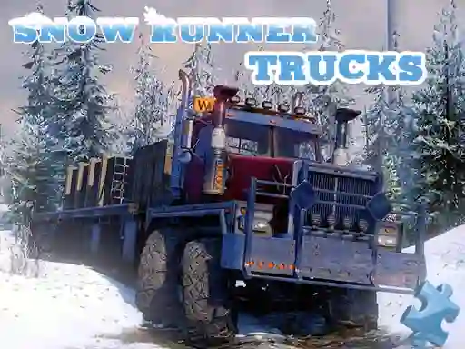 שפּיל Snow Runner Trucks Jigsaw אָנליין