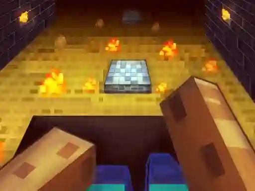 שפּיל Parkour in the cave 3D אָנליין