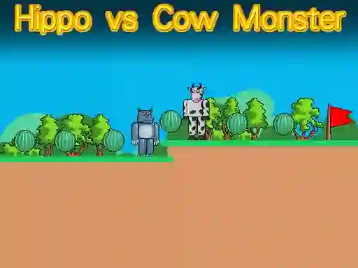 שפּיל Hippo vs Cow Monster אָנליין