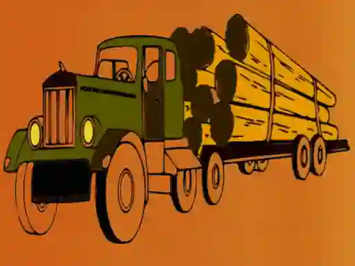 שפּיל Logging Trucks Coloring אָנליין