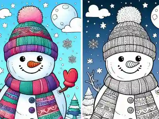 שפּיל Coloring book Winter אָנליין