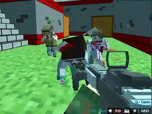 שפּיל Shooting Zombie Blocky Gun Warfare אָנליין