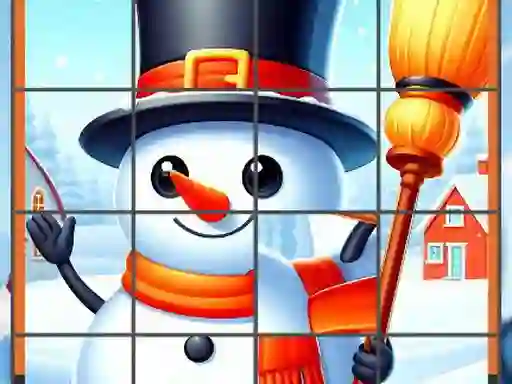 שפּיל Happy Snowman Puzzle אָנליין