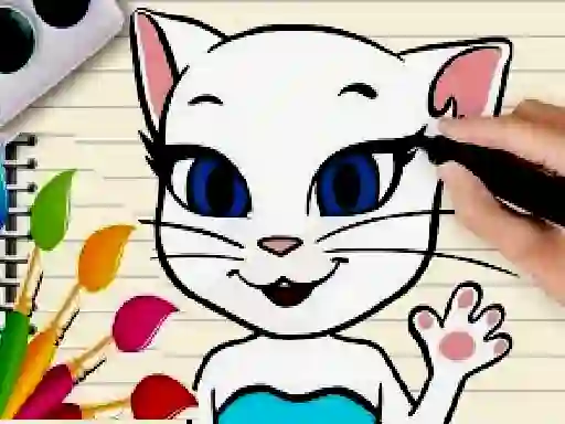שפּיל Talking Angela Coloring Book אָנליין