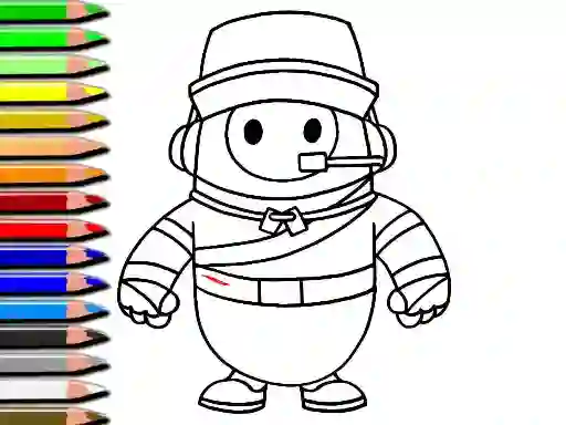 שפּיל Fall Guys Halloween Coloring Book אָנליין