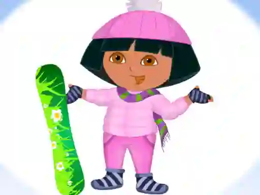 שפּיל Dora Ski Winter Dressup אָנליין