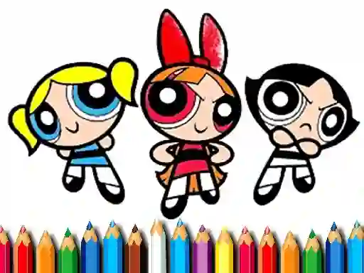 שפּיל PowerPuff Girls Coloring Book אָנליין