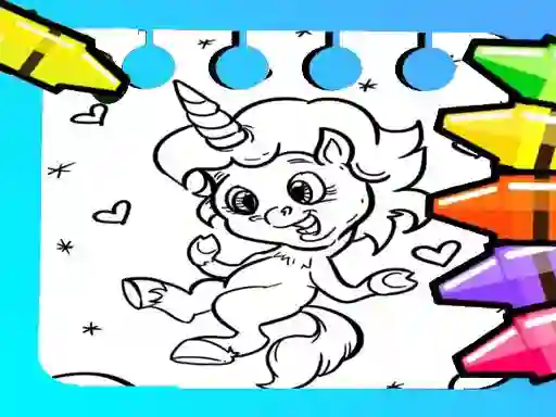 שפּיל Magical Unicorn Coloring Pages אָנליין