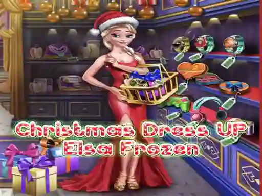 שפּיל Elsa Frozen Christmas Dress up אָנליין