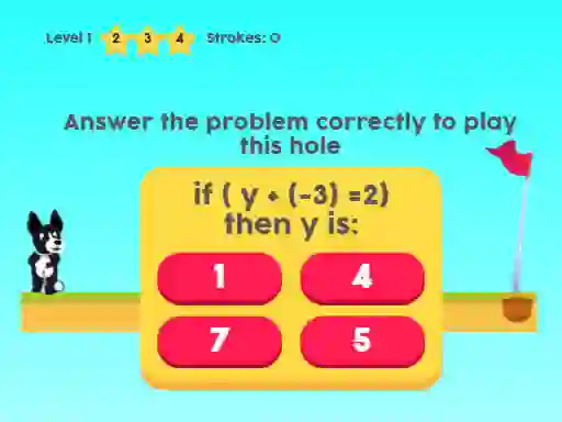 שפּיל MathPup Golf 4 Algebra אָנליין