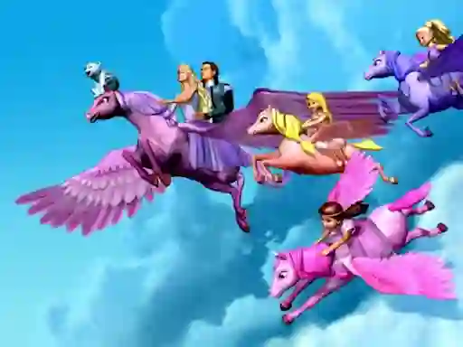שפּיל Barbie Magic Pegasus Puzzle אָנליין