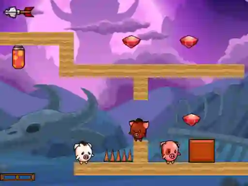 שפּיל Pig Bros Adventure אָנליין